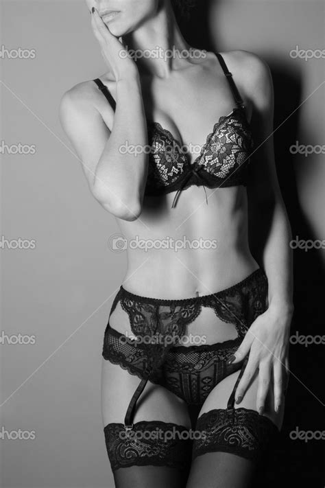 Sexy Woman In Lingerie Studio Shoot Stock Photo By Catdesign