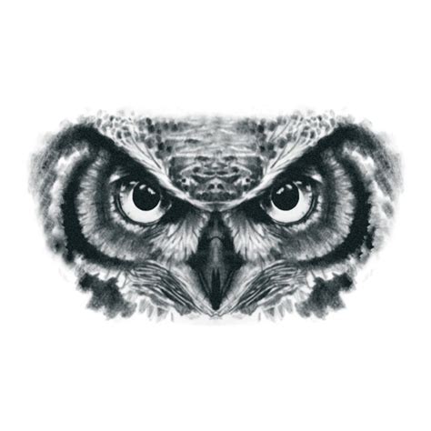 owl neck tattoo 2