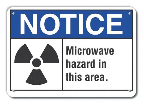 plastic mounting holes sign mounting plastic microwave notice sign