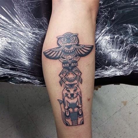 70 Totem Pole Tattoo Designs For Men Carved Creation Ink