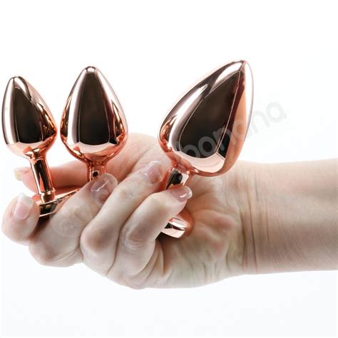 Buy Rear Assets Rose Gold Metal With Round Pink Gem Anal Trainer Kit Online