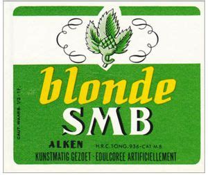 Drink Label Smb Blonde Alken Alken Maes S A Belgiumcol Be Beer