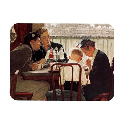 Saying Grace By Norman Rockwell Magnet Zazzle