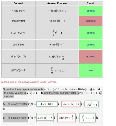 Solved At Least One Of The Answers Above Is NOT Correct Chegg