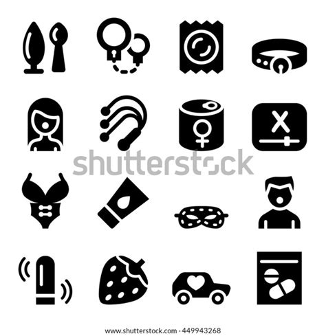 Sex Shop Sex Toy Icon Set Stock Vector Royalty Free Shutterstock
