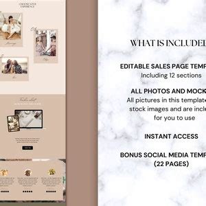 Canva Website Template For Photographers Canva Website Template Boho