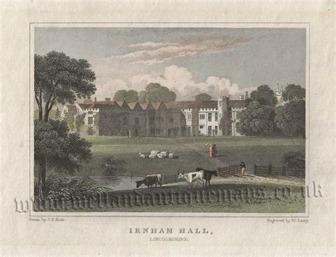 Irnham Hall Lincolnshire By J P Neale W Lacey C1830 Welland
