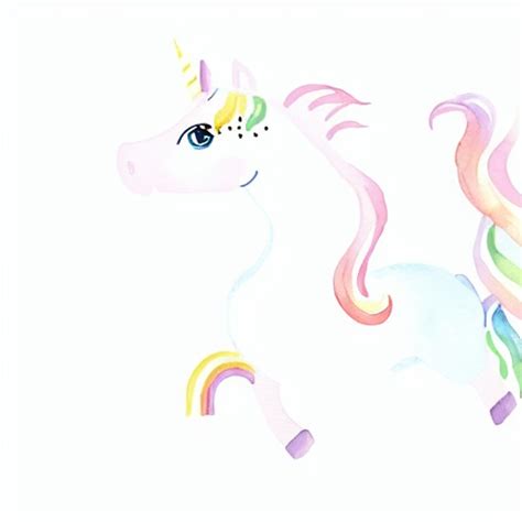 Small Unicorns Rainbows Watercolor Arthub Ai