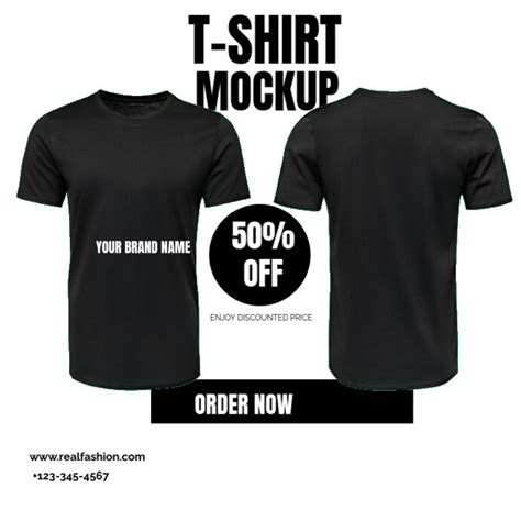 white professional black tshirt mockup insta template postermywall