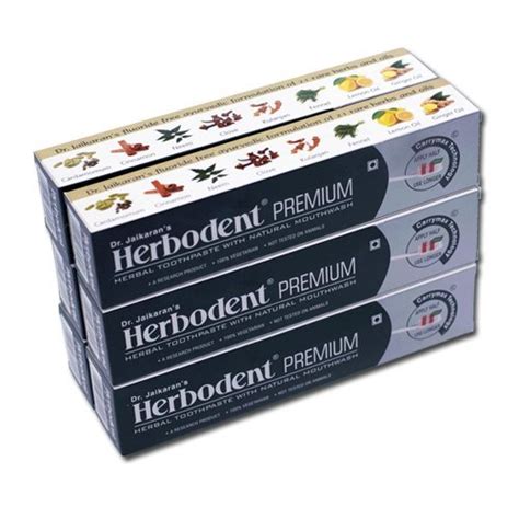 6 Packs Of Herbodent Premium Fluoride Free Toothpaste Health And Personal Care