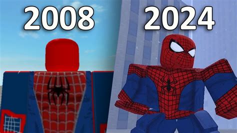 History Of Roblox Spider Man Games Youtube