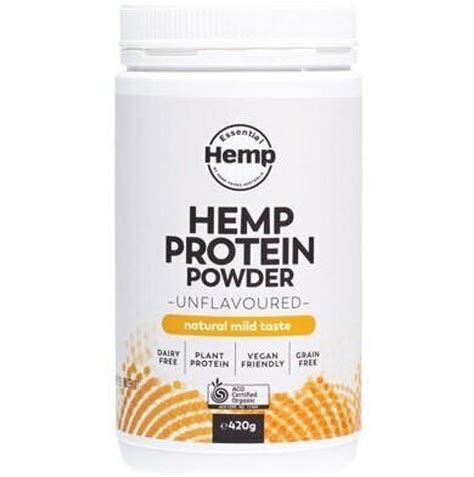 Organic Hemp Protein Powder Unflavoured 420g By Essential Hemp