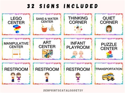 Complete Daycare Center Signs Printable, Childcare Signs for Preschool