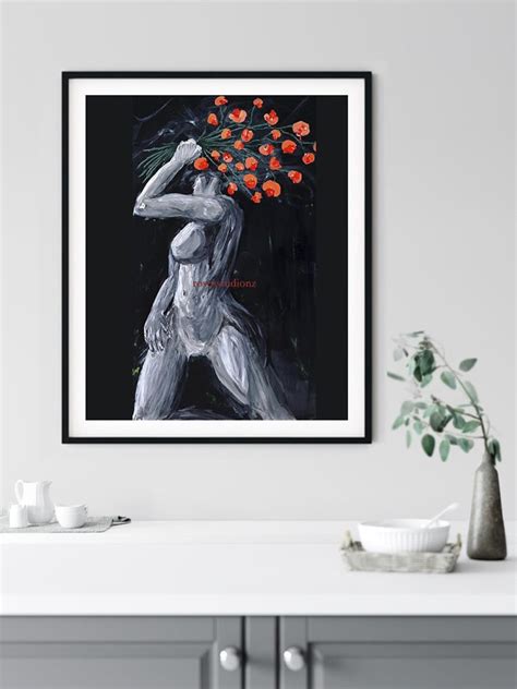Printable Wall Art Painting Of A Lady NZ Art NZ Painting Female Form Wall Art Nude Wall Art Nude