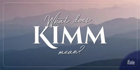 What The Name Kimm Means And Why Numerologists Like It