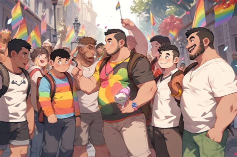 Grupo Gay En Un City Tour Foto Premium