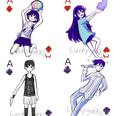 I made 54 Omori themed playing cards! : r/OMORI