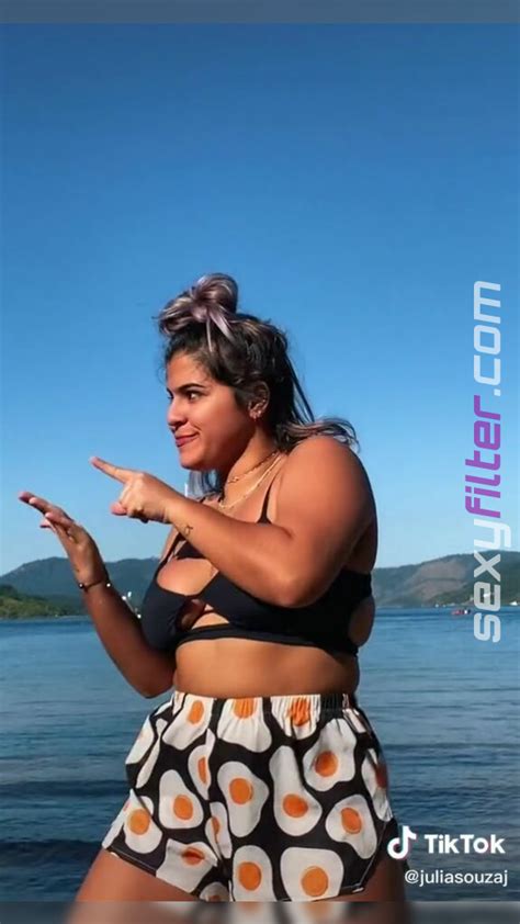 Hot Julia Antunes Shows Cleavage In Black Bikini Top Sexyfilter
