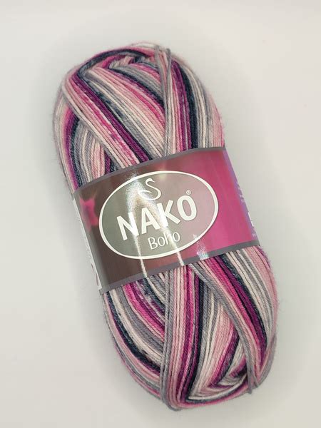 Пряжа Nako Boho Desen/Нако Бохо носочная (75% шерсть, 25% полиамид ...
