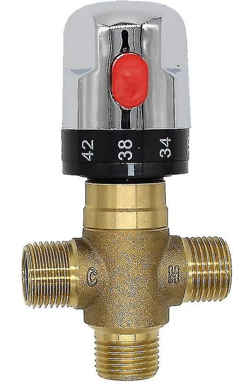 Brass Copper Mixing Hot Cold Water Thermostatic Mixer Tap Shower Valve Solar Water Heater