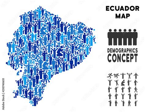 Vector Population Ecuador Map Demography Concept Of Ecuador Map Made