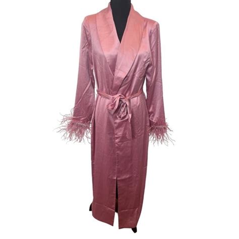 Naked Wardrobe Intimates Sleepwear Naked Wardrobe Long Satinlike Robe Poshmark