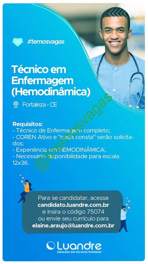 Técnico em Enfermagem 01 vaga s Fortaleza CE Themos Vagas