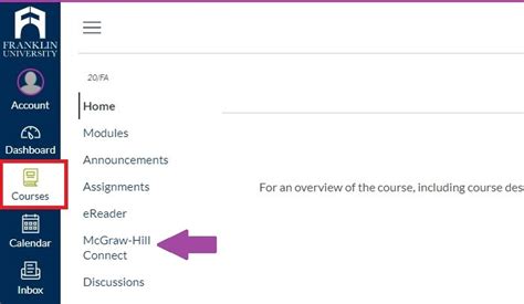 mcgraw hill connect guide  students franklin university technology