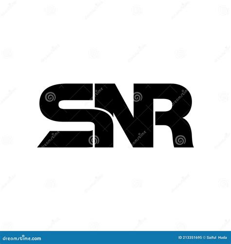 Letter Snr Simple Monogram Logo Icon Design Stock Vector