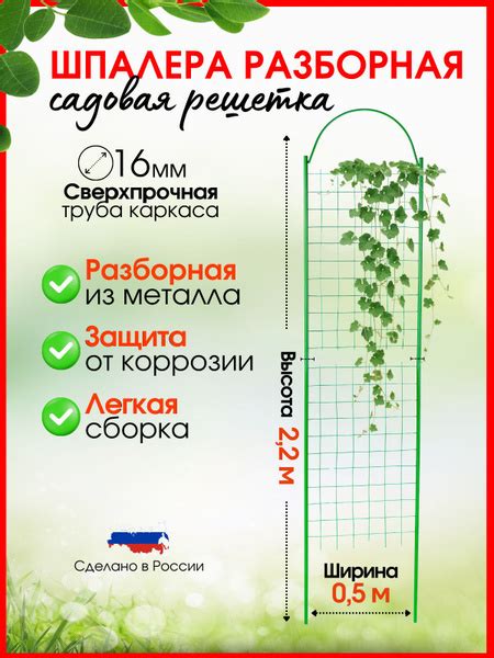 Шпалера разборная "Решетка" для вьющихся растений купить на OZON по ...
