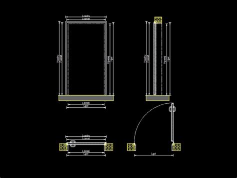 Detail Einer Holzt R Mit Zierleisten In Autocad Cad Bibliothek