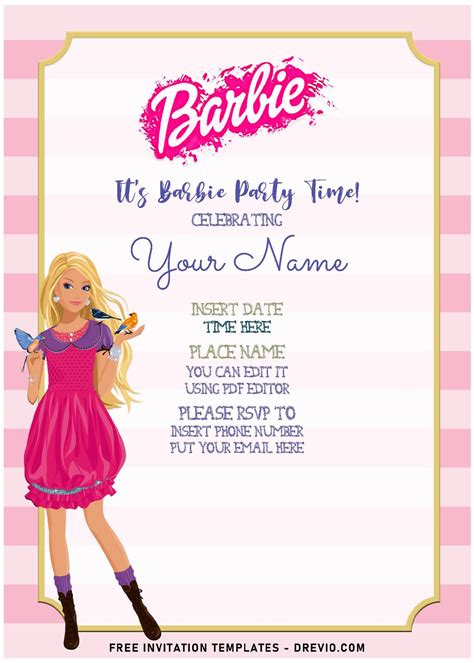 Barbie Template Canva Printable Calendars At A Glance