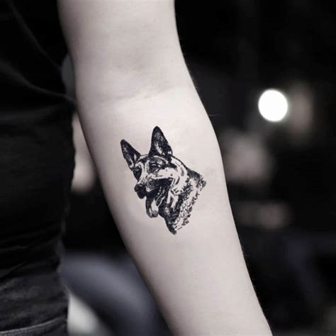 German shepherd paw print tattoo - Bronctattooaus.com