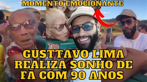 Gusttavo Lima realiza SONHO de FÃ 90 ANOS de CONHECER o Embaixador