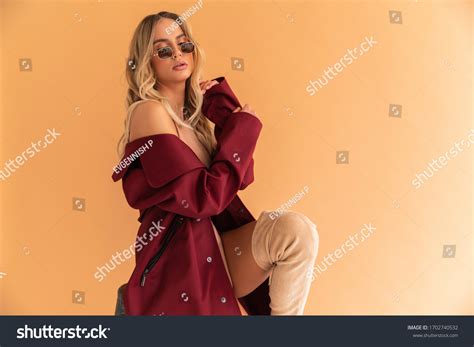 Sexy Blonde Model Perfect Skinny Body Stock Photo Shutterstock