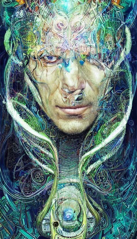 Portrait Of A Digital Shaman By Android Jones Stable Diffusion