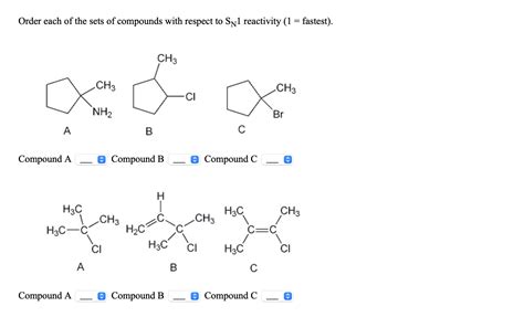 Solved Order Each Of The Sets Of Compounds With Respect To