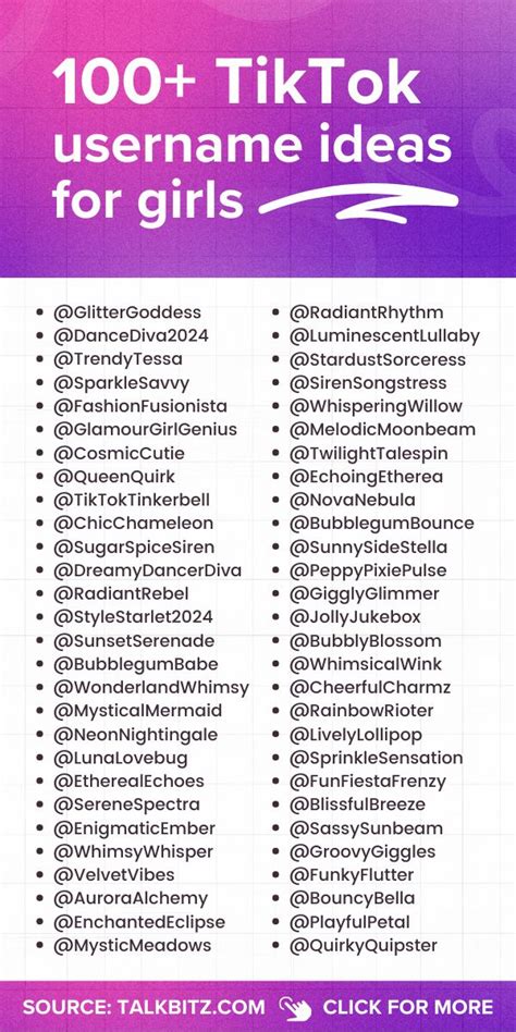 100 Tiktok Username Ideas For New Users 2024 Talkbitz In 2024