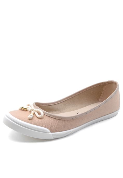 Sapatilha Moleca Laço Nude Compre Agora Dafiti Brasil