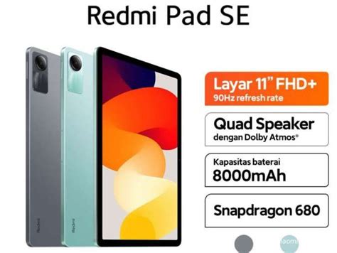 tablet murah  harga redmi pad se  rp