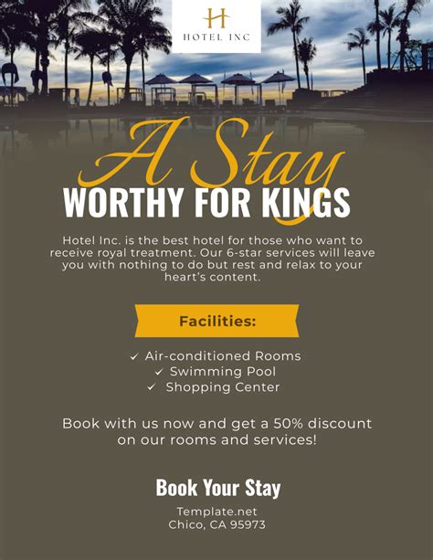 Free Hotel Flyer Templates, Editable and Printable