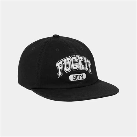 楽天市場20倍ポイントHUF ハフ FUCK IT 6 PANEL HAT HT00797SU24 キャップ ハット 帽子 オールスター 6パネル カレッジロゴ シンプル ストリート