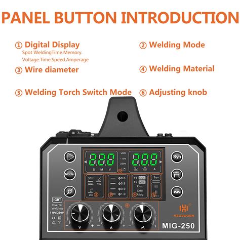 Buy HZXVOGEN MIG Welder 250A Aluminum 4 in 1 Dual Voltage MIG Welder ...