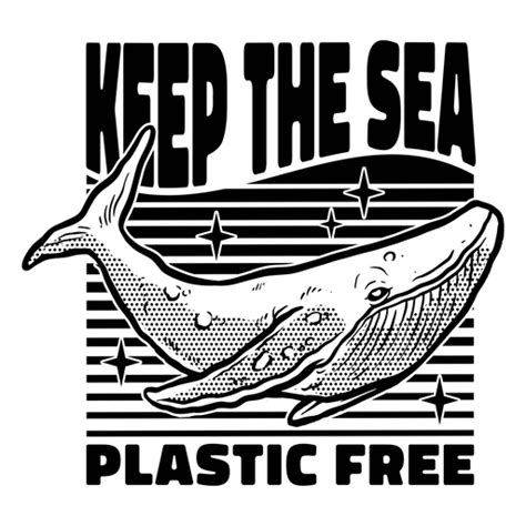 Keep The Sea Plastic Free Label Png Svg Design For T Shirts