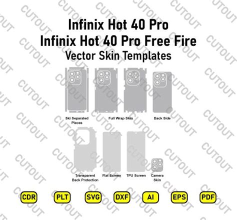 Infinix Hot Pro Hot Pro Free Fire X Vector Skin Cut Files