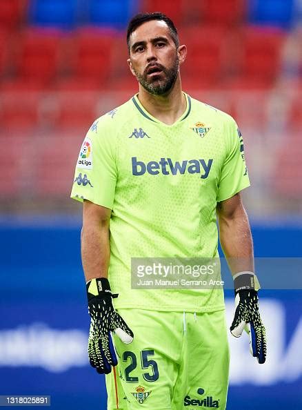 Claudio Bravo of Real Betis Balompie reacts during the La Liga... News ...