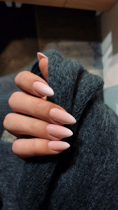 Babyboomer Nails Nude Nail Designs Almond Nail Art