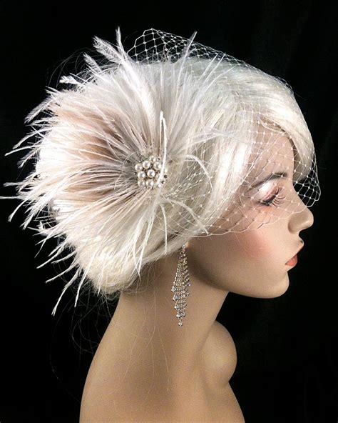 Wedding Bridal Fascinator Bridal Fascinator Feather Fascinator