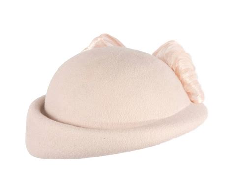 Elegant Nude Felt Hat With Silk Abaca Trim By Fillies Collection Online In Australia Hats From