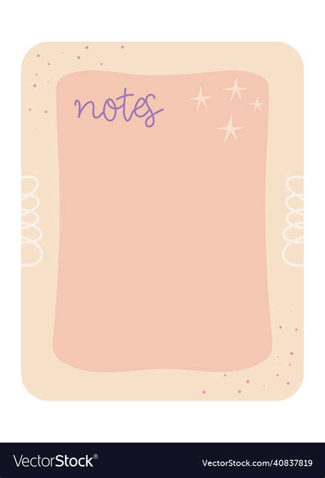 notes page design royalty  vector image vectorstock